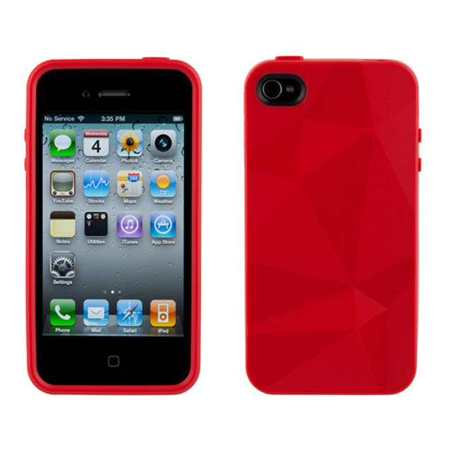 【iPhone4S/4】GeoMetric - IndieRock Red