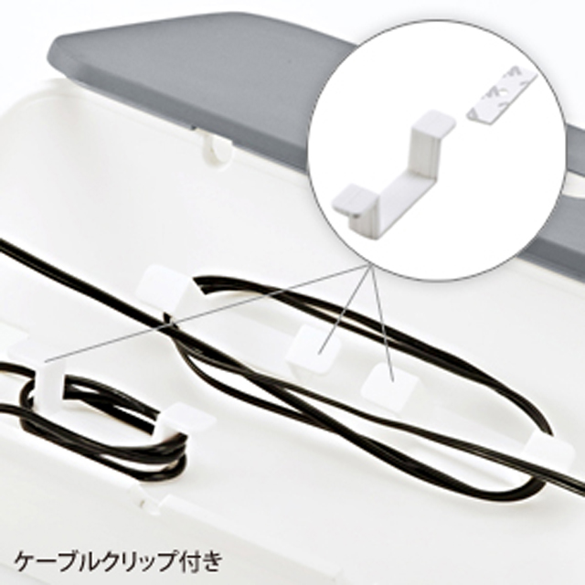 携帯電話・iPhone・iPod用ケーブル収納ボックス(ホワイト)goods_nameサブ画像