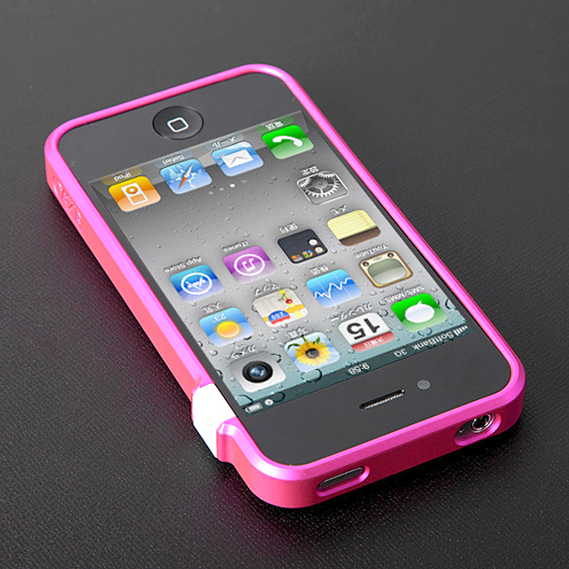 【iPhone4S/4】CAZE ThinEdge frame case for iPhone 4 Bumper - Pinkサブ画像