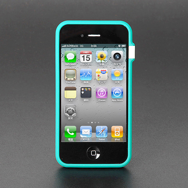 【iPhone4S/4】CAZE ThinEdge frame case for iPhone 4 Bumper - Bluegoods_nameサブ画像