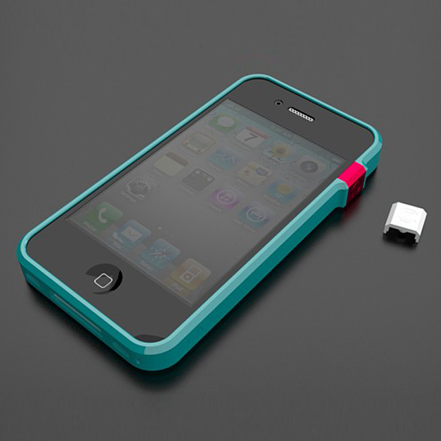 【iPhone4S/4】CAZE ThinEdge frame case for iPhone 4 Bumper - Blueサブ画像