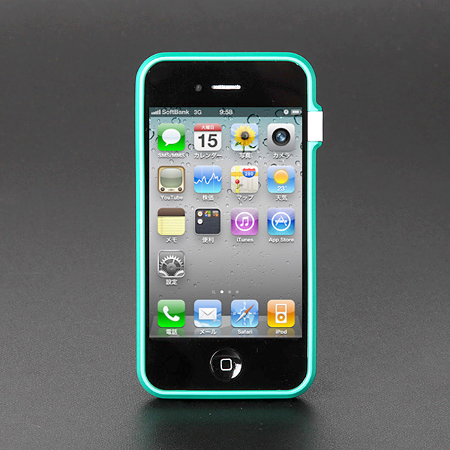 【iPhone4S/4】CAZE ThinEdge frame case for iPhone 4 Bumper - Greenサブ画像