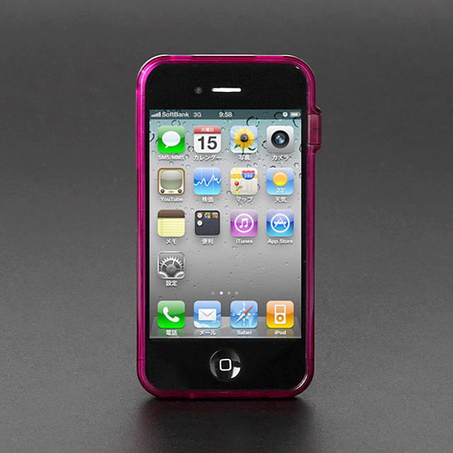 【iPhone4S/4】CAZE ThinEdge Clear frame case for iPhone 4 Bumper - Pinkgoods_nameサブ画像