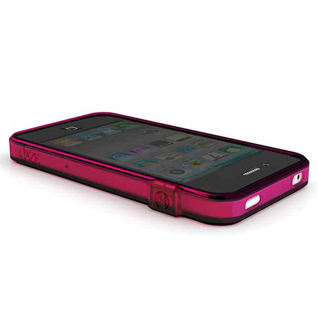 【iPhone4S/4】CAZE ThinEdge Clear frame case for iPhone 4 Bumper - Pinkサブ画像