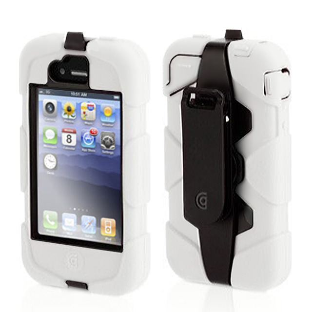 【iPhone 4S/4】Griffin Technology Survivor ＆ Belt Clip for iPhone 4, White,Black,Black