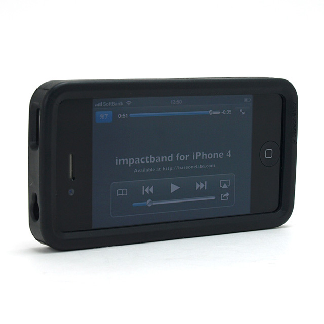 iPhone4S/4用バンパー impactband ブラックサブ画像