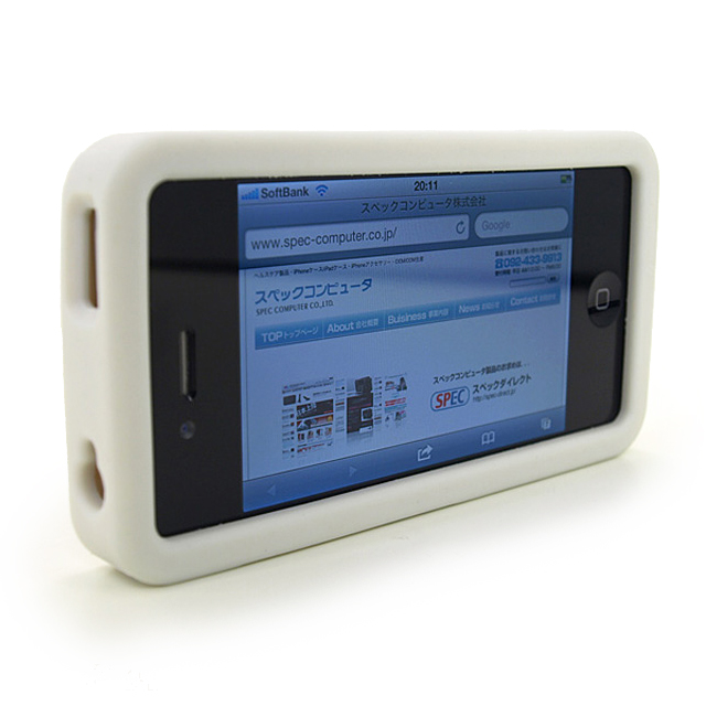 iPhone4S/4用バンパー impactband ホワイトグレーgoods_nameサブ画像