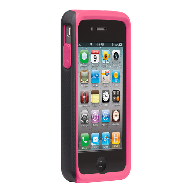 iPhone 4S/4 Hybrid Tough Case Black Pinkサブ画像