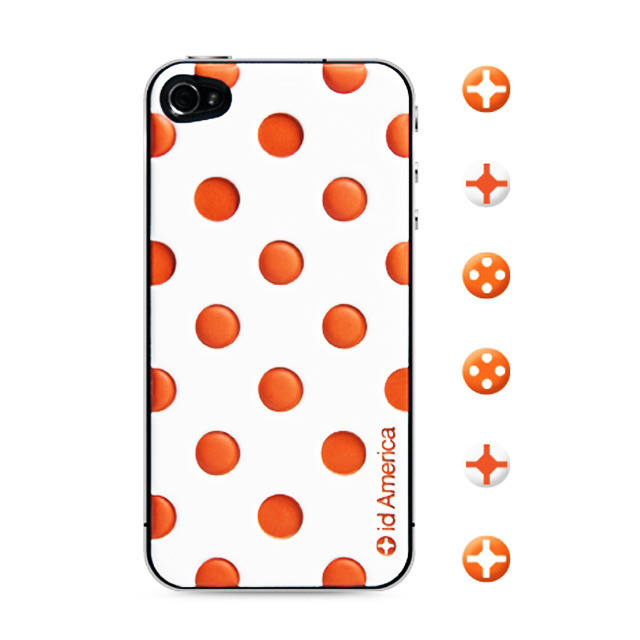 【iPhone4S/4 スキンシール】CUSHI DOT WHITE