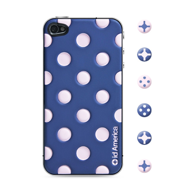 【iPhone4S/4 スキンシール】CUSHI DOT GRAY