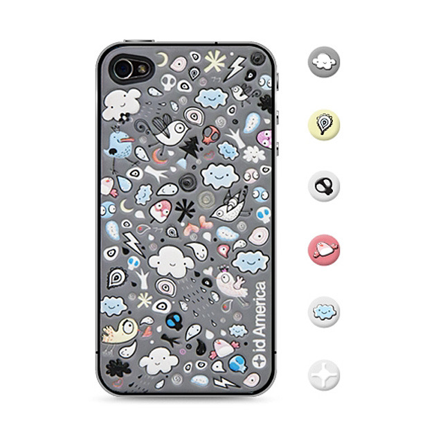 【iPhone4S/4 スキンシール】CUSHI CLOUD