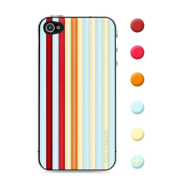 【iPhone4S/4 スキンシール】CUSHI STRIPES RED