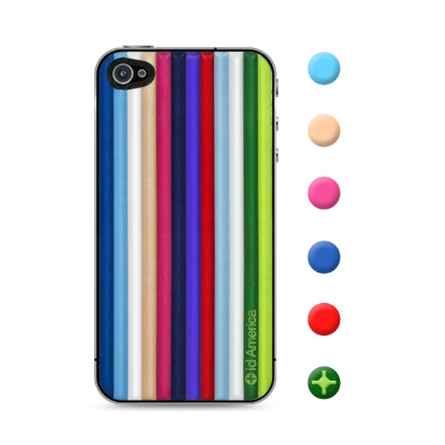 【iPhone4S/4 スキンシール】CUSHI STRIPES MULTI