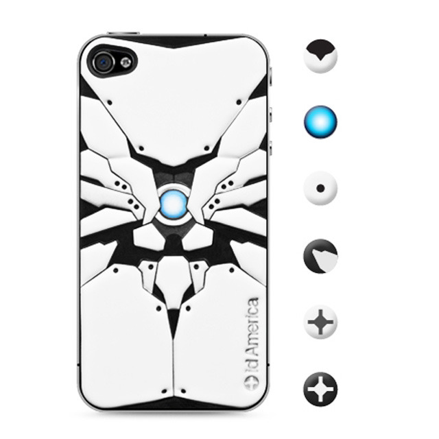 【iPhone4S/4 スキンシール】CUSHI ROBOTICS WHITE