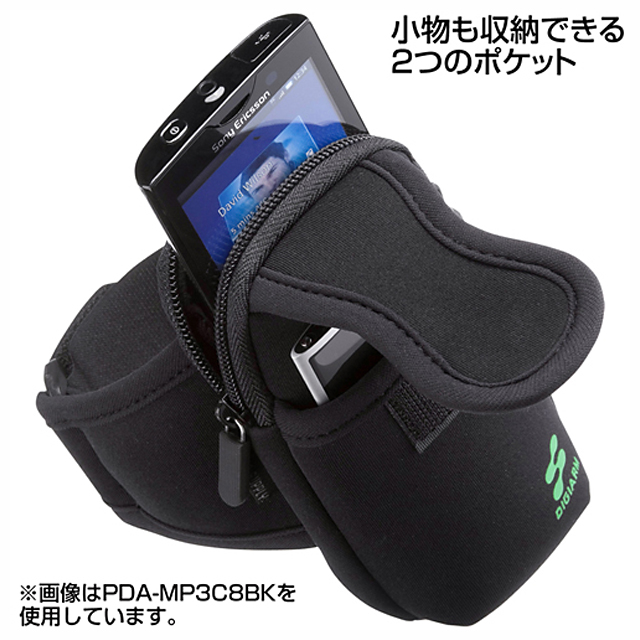 【iPhone iPod ケース】アームバンドスポーツケース(ブルー) PDA-MP3C8BLサブ画像