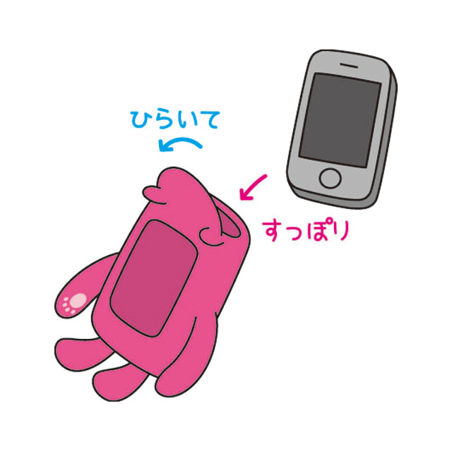 【iPhone ケース】ジャケぐるみくーた(ピンク)goods_nameサブ画像