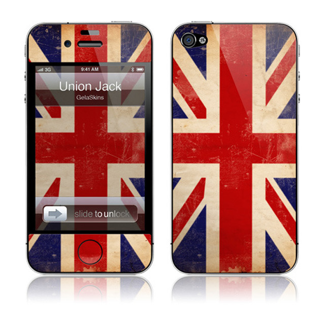 【iPhone4S/4 スキンシール】GELASKINS UNION JACK