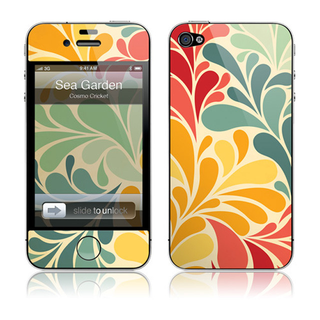 【iPhone4S/4 スキンシール】GELASKINS Sea Garden