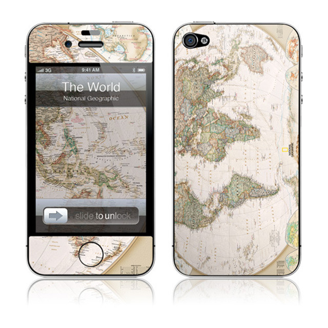 【iPhone4S/4 スキンシール】The World National Geographic × GELASKINS