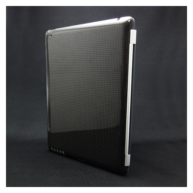 【iPad2 ケース】monCarbone リアルカーボンケース Midnight Black SM002MIサブ画像