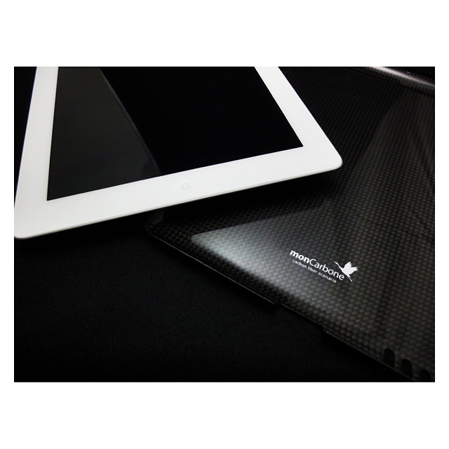 【iPad2 ケース】monCarbone リアルカーボンケース Midnight Black SM002MIサブ画像