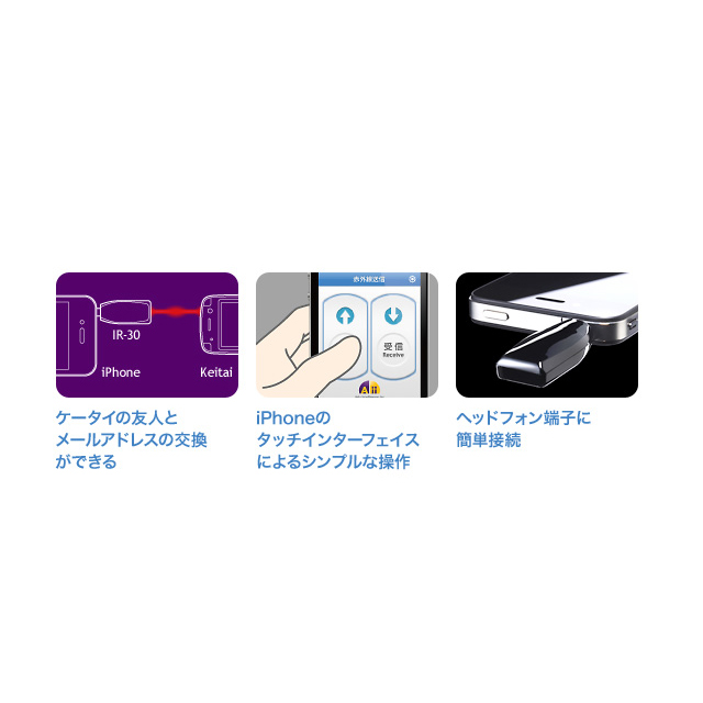 赤外線通信IRアダプター IR-30 ブラックgoods_nameサブ画像