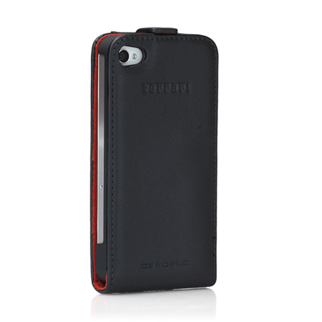 【iPhone4S/4 ケース】Ferrari GT Leather Modena Flip Case for iPhone 4 ブラックサブ画像