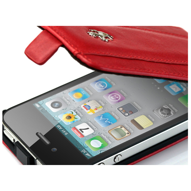 【iPhone4S/4 ケース】Ferrari GT Leather Modena Flip Case for iPhone 4 レッドgoods_nameサブ画像