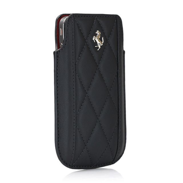 【iPhone4S/4/3G/3GS ケース】Ferrari GT Leather Modena Sleeve Case for iPhone ブラックgoods_nameサブ画像