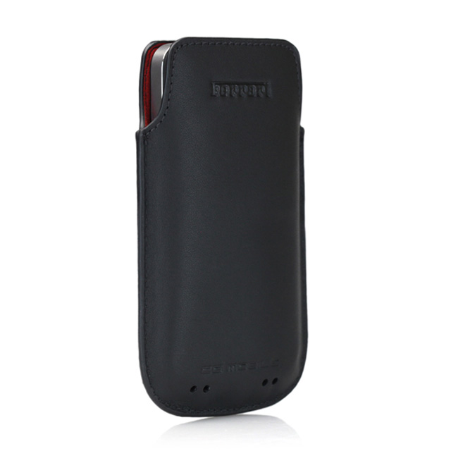 【iPhone4S/4/3G/3GS ケース】Ferrari GT Leather Modena Sleeve Case for iPhone ブラックgoods_nameサブ画像