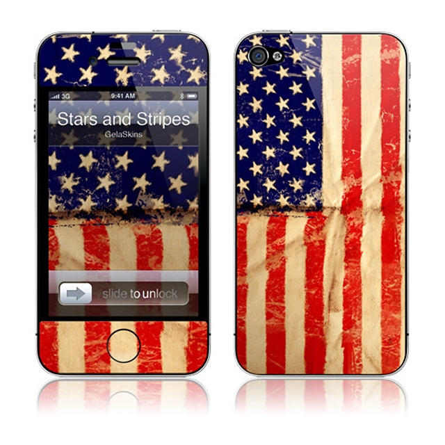 【iPhone4S/4 スキンシール】Stars and Stripes × GELASKINS