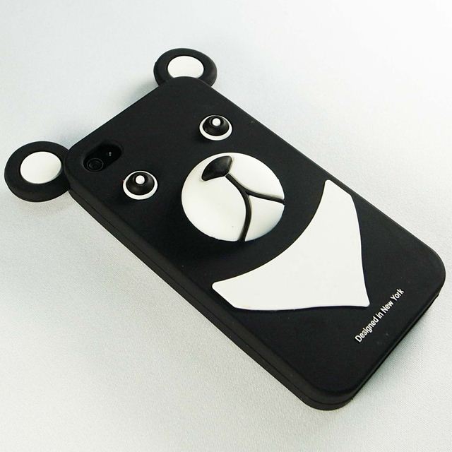 【iPhone4】iburg Full Protection Silicon Bear, Blackgoods_nameサブ画像