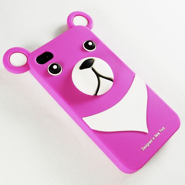 【iPhone4】iburg Full Protection Silicon Bear, Grape Purplegoods_nameサブ画像