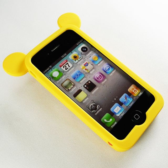 【iPhone4】iburg Full Protection Silicon Bear, Yellowgoods_nameサブ画像