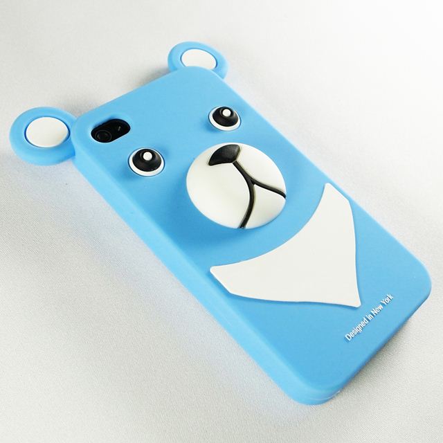 【iPhone4】iburg Full Protection Silicon Bear, Water Bluegoods_nameサブ画像