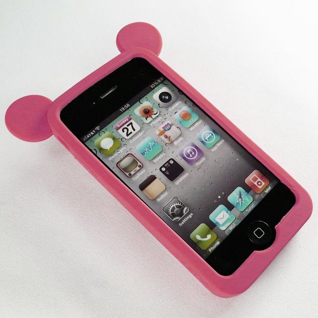 【iPhone4】iburg Full Protection Silicon Bear, Classic Redgoods_nameサブ画像