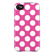 BRIGHT PINK POLKA DOTS iPhone4/4...