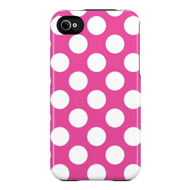 BRIGHT PINK POLKA DOTS iPhone4/4S