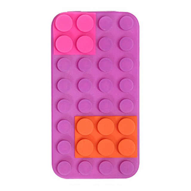 【iPhone4 ケース】BlockCase for iPhone4/4S (Purple)