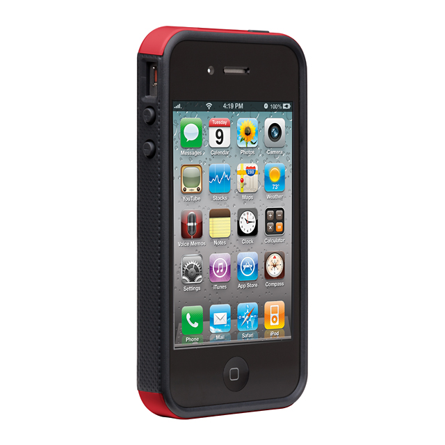 Case-Mate iPhone 4S / 4 Pop! ハイブリッド シームレス ケース, Red / Blackgoods_nameサブ画像