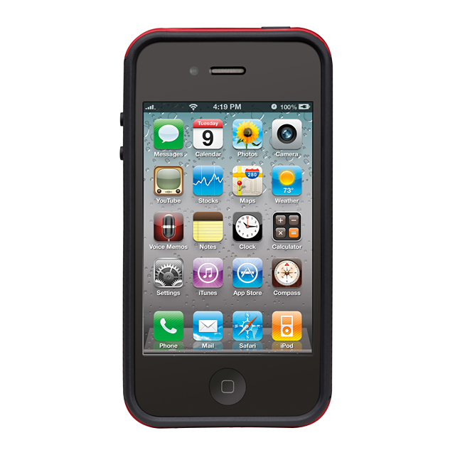 Case-Mate iPhone 4S / 4 Pop! ハイブリッド シームレス ケース, Red / Blackgoods_nameサブ画像