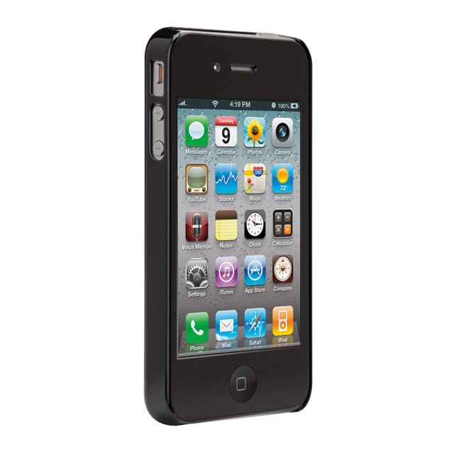 Case-Mate iPhone 4S / 4 Barely There Case Brushed Aluminum, Blackサブ画像