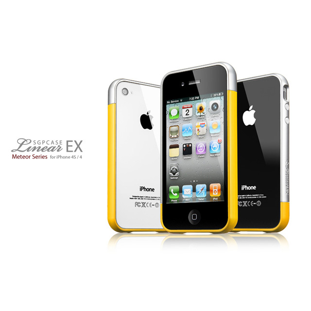 【iPhone4S/4 ケース】SGP Case Linear EX Meteor Series [Reventon Yellow]サブ画像