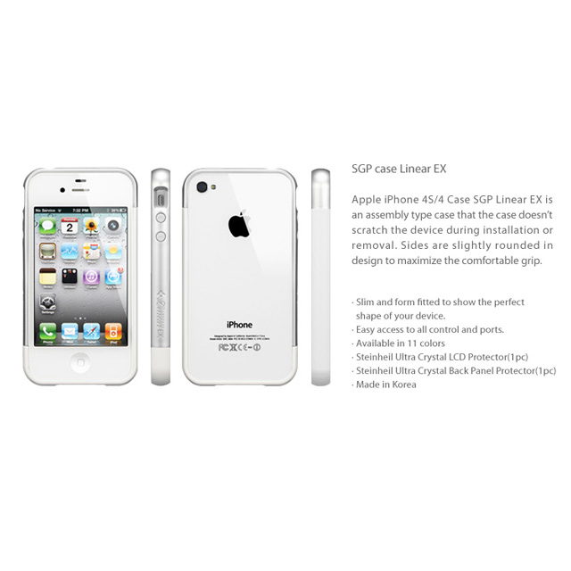 【iPhone4S/4 ケース】SGP Case Linear EX Meteor Series [Infinity White]goods_nameサブ画像