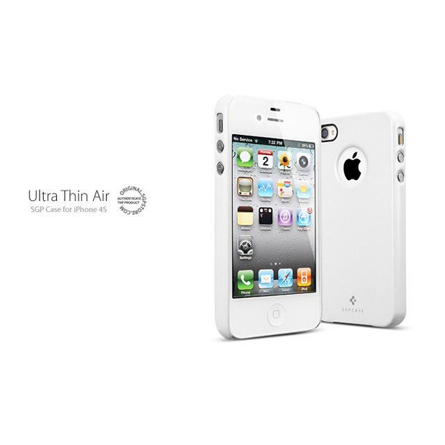 【iPhone4S/4 ケース】SGP Case Ultra Thin Air Pastel Series [Infinity White]サブ画像