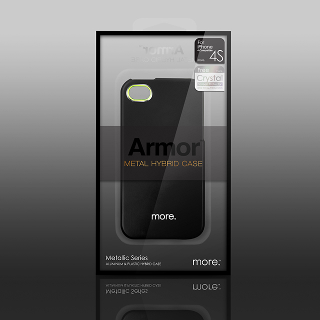 Armor Metal Hybrid Case for iPhone 4/4S Black?Neon Yellowgoods_nameサブ画像