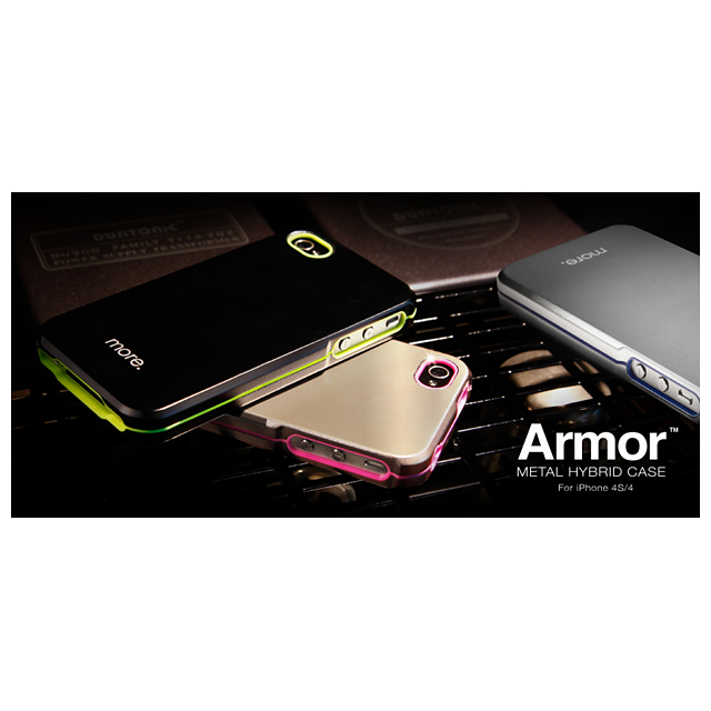 Armor Metal Hybrid Case for iPhone 4/4S Black?Neon Yellowgoods_nameサブ画像