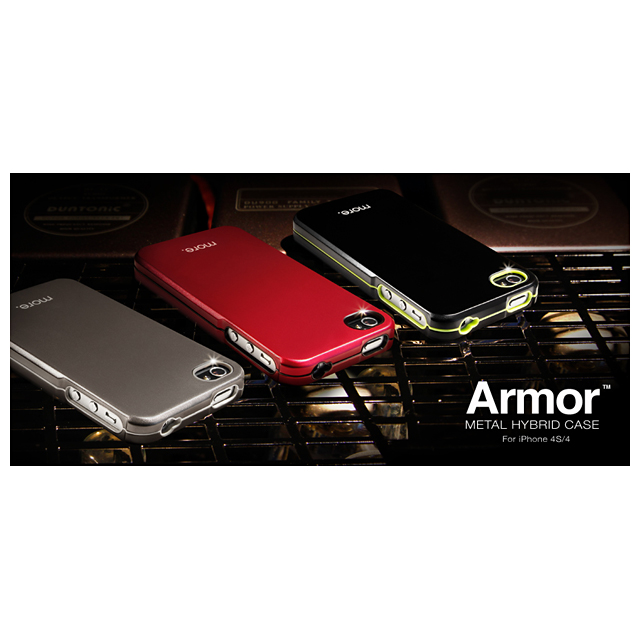 Armor Metal Hybrid Case for iPhone 4/4S Rose Gold Neon Pinkサブ画像