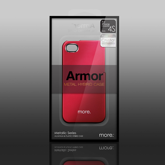 Armor Metal Hybrid Case for iPhone 4/4S Rouge?Blackgoods_nameサブ画像