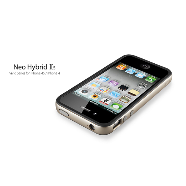 【iPhone4S/4 ケース】Neo Hybrid2S Vivid Series [Champagne Gold]